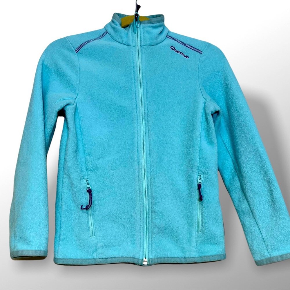 QUECHUA Girls light blue Zip Fleece Sweater